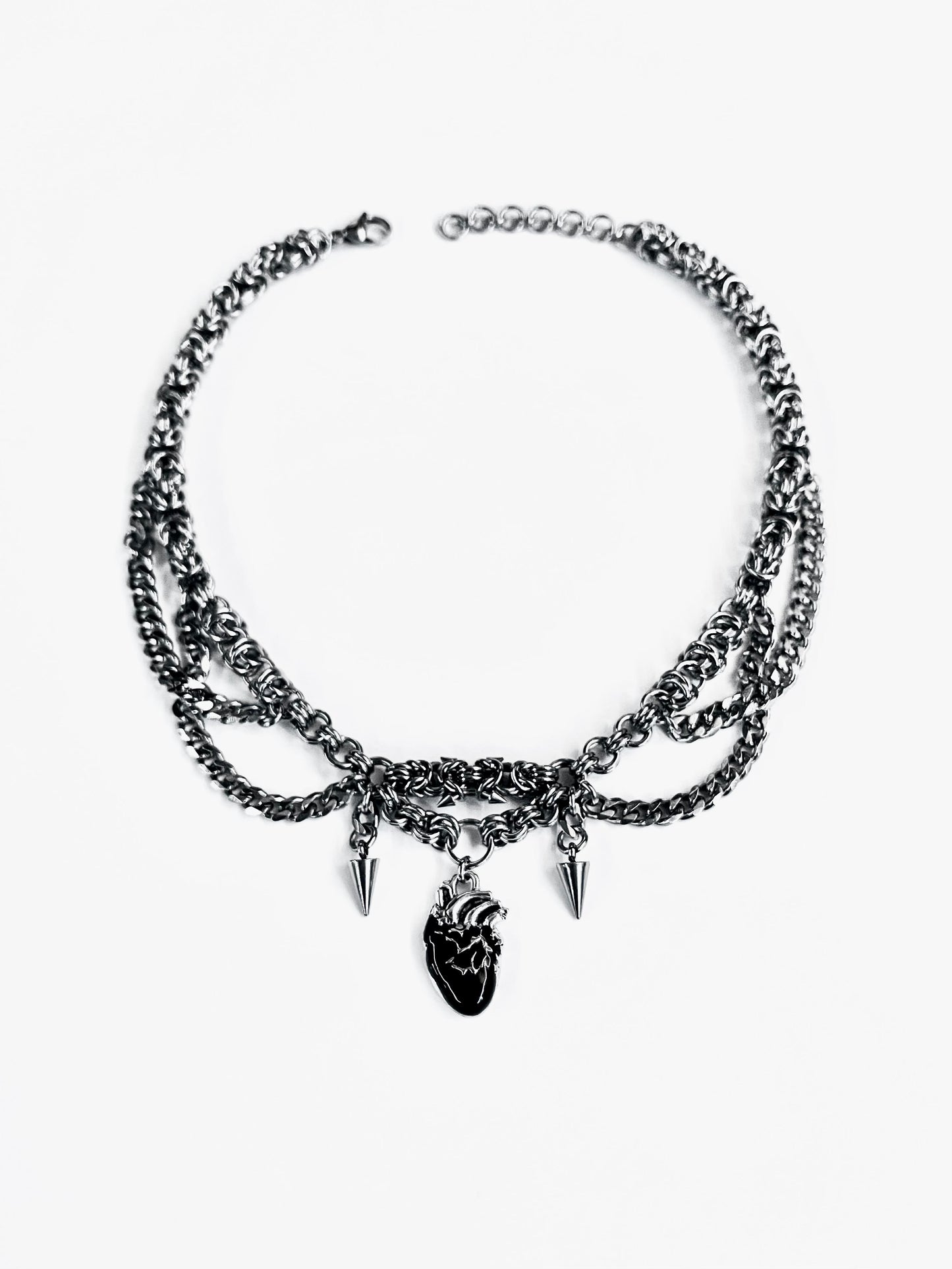 Black Hole Heart Necklace