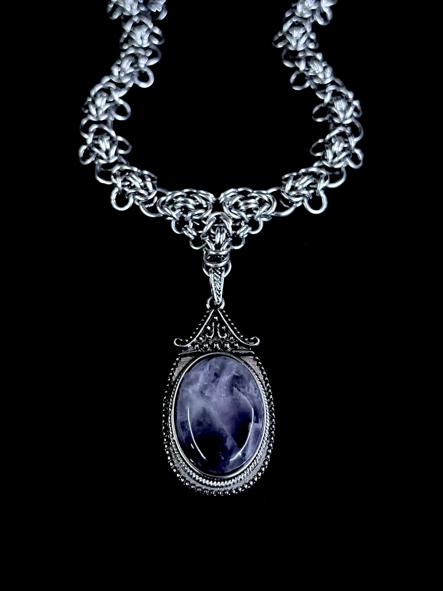 Amethyst Amulet Necklace